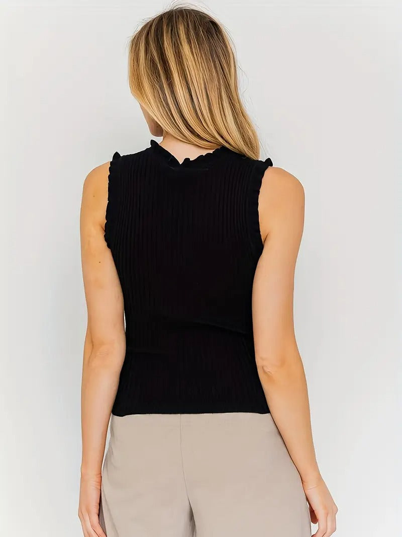 DOMINIQUE™ | HAUT BRILLANT À VOLANTS FÉMININS