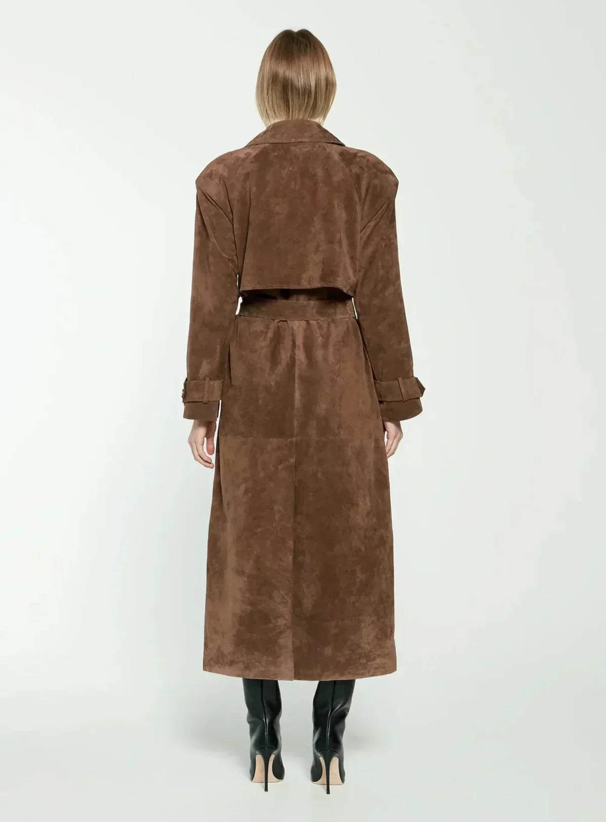 CLAIRE™ | TRENCH-COAT EN DAIM ÉLÉGANT