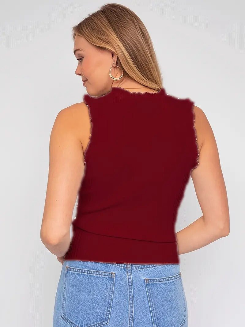 DOMINIQUE™ | HAUT BRILLANT À VOLANTS FÉMININS