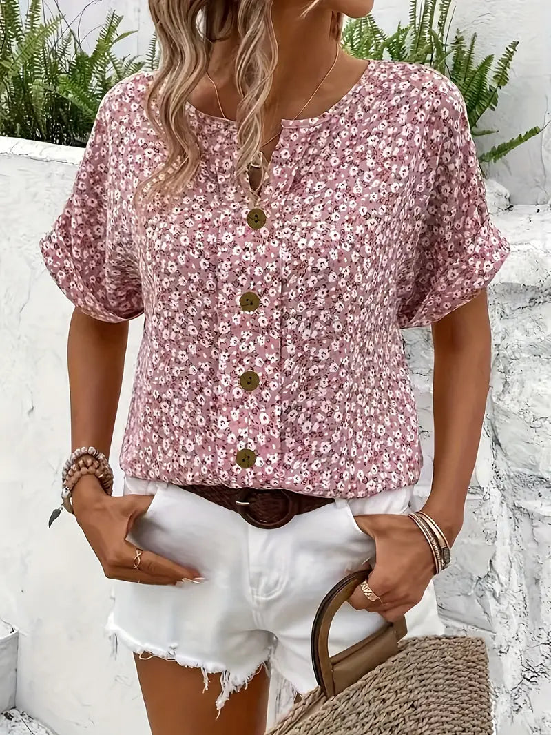 DOMINIQUE™ | BLOUSE LÉGÈRE À FLEURS ÉLÉGANTE