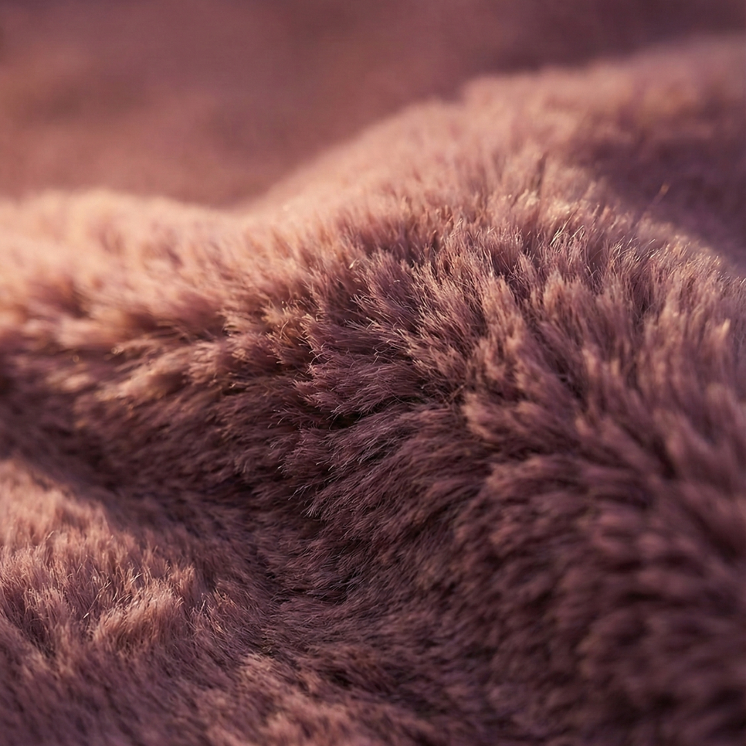 Soline | Veste Cocon en Fausse Fourrure - Col Montant Zippé