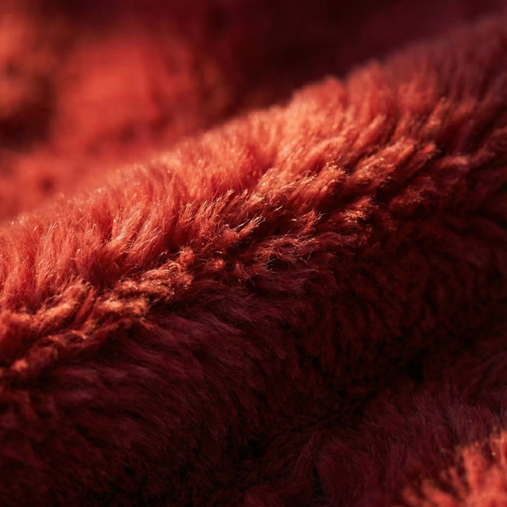 Soline | Veste Cocon en Fausse Fourrure - Col Montant Zippé