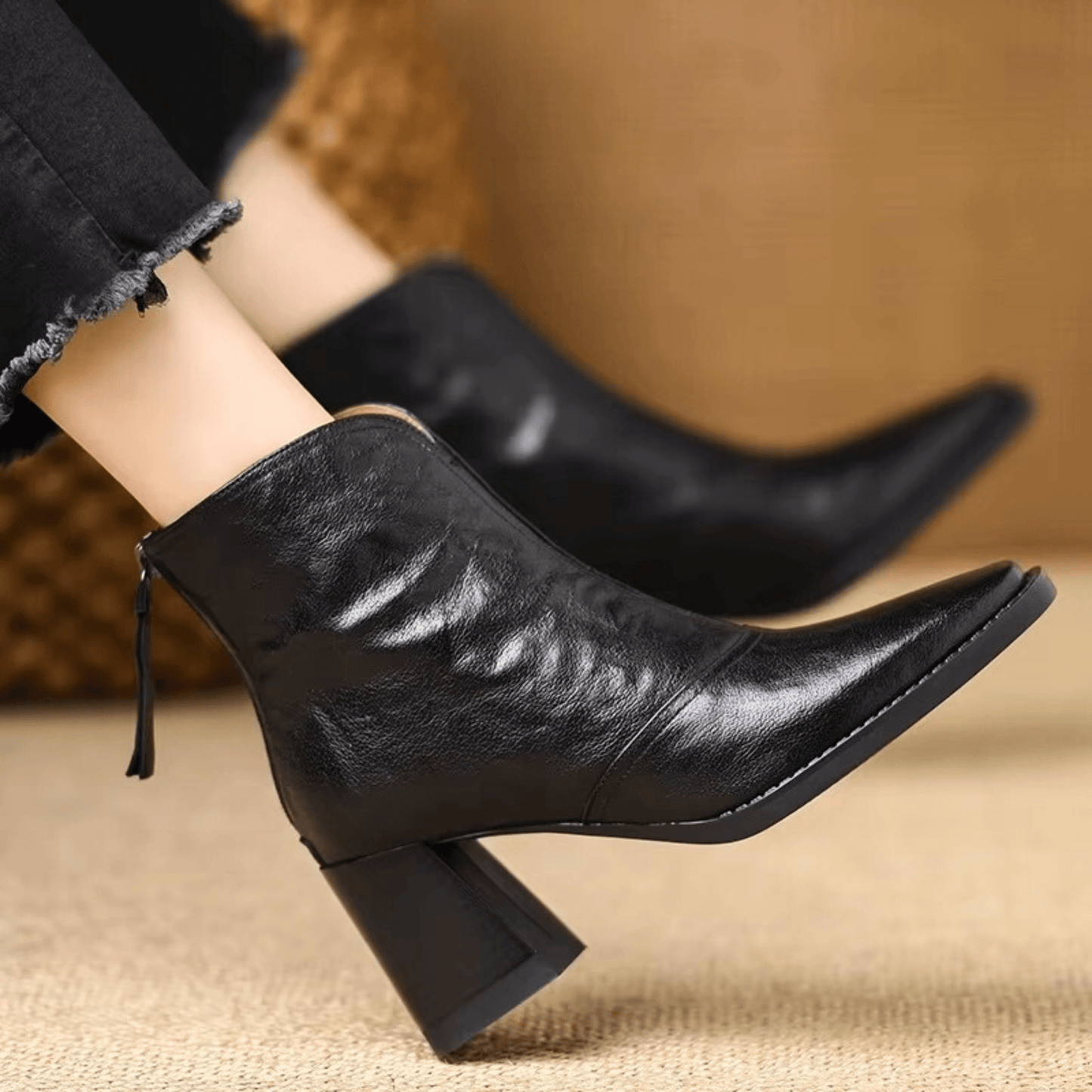 Victoire™| Bottines de Luxe à Talon Moyen