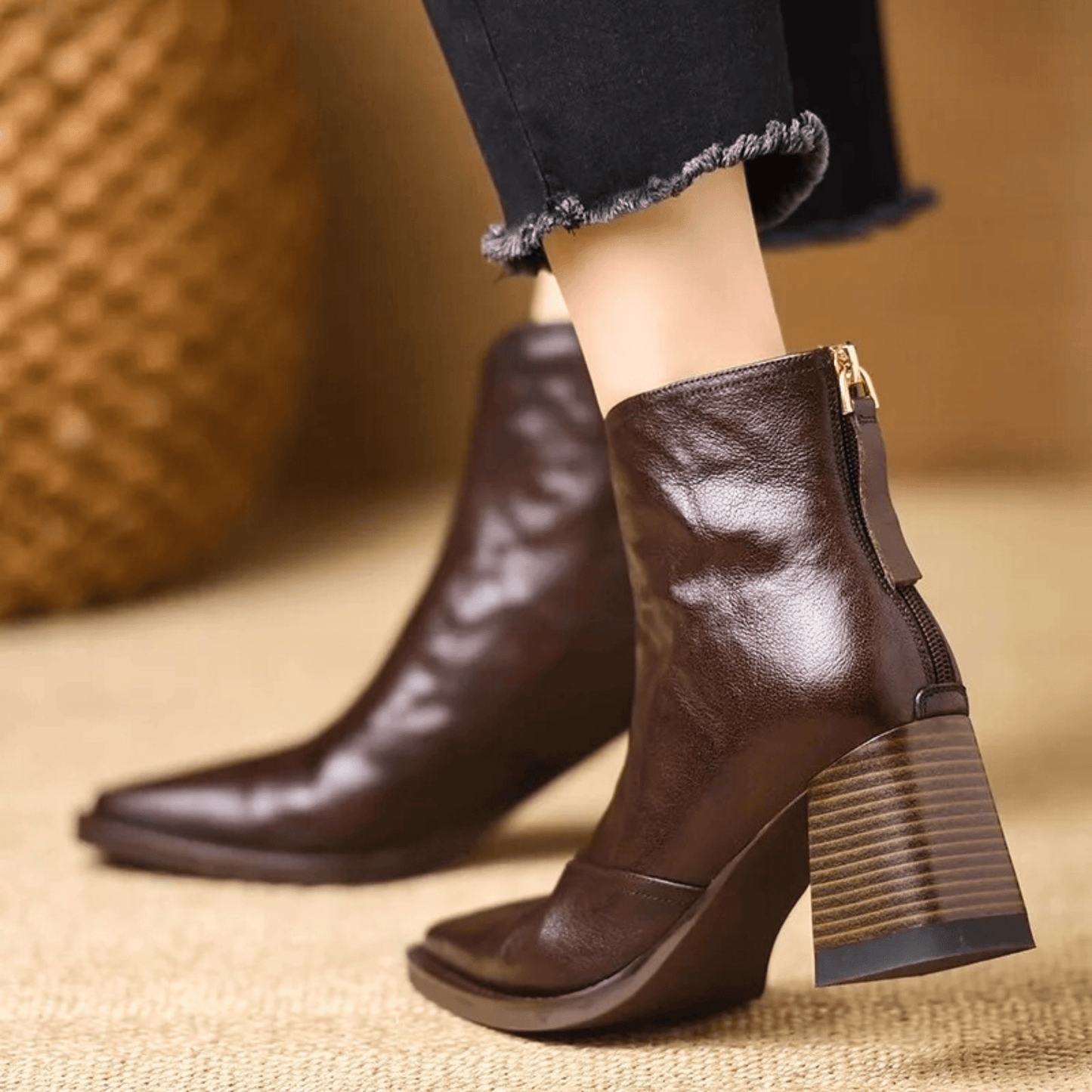 Victoire™| Bottines de Luxe à Talon Moyen