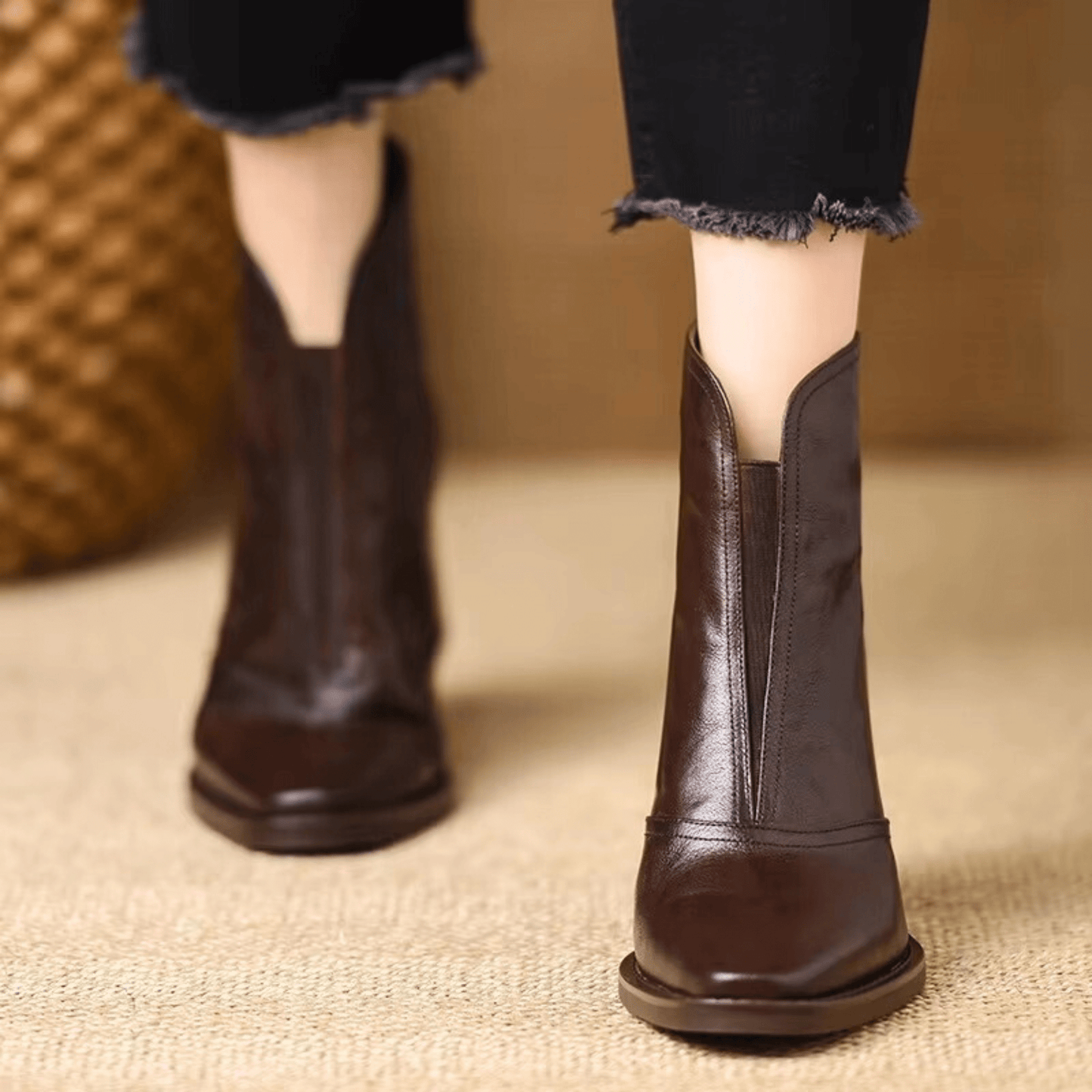 Victoire™| Bottines de Luxe à Talon Moyen