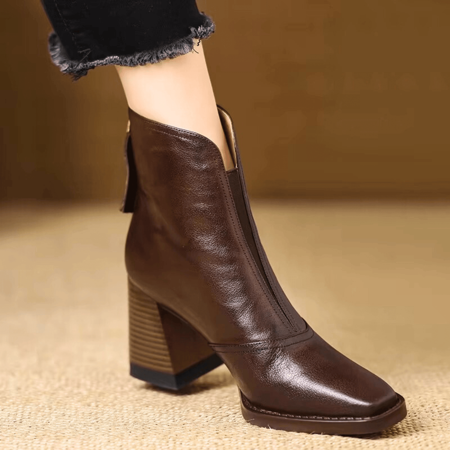 Victoire™| Bottines de Luxe à Talon Moyen