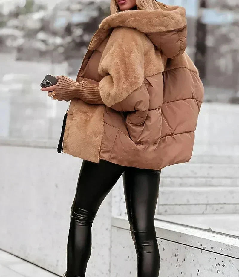 CLAIRE™ | MANTEAU D'HIVER AVEC CAPUCHE EN FAUSSE FOURRURE