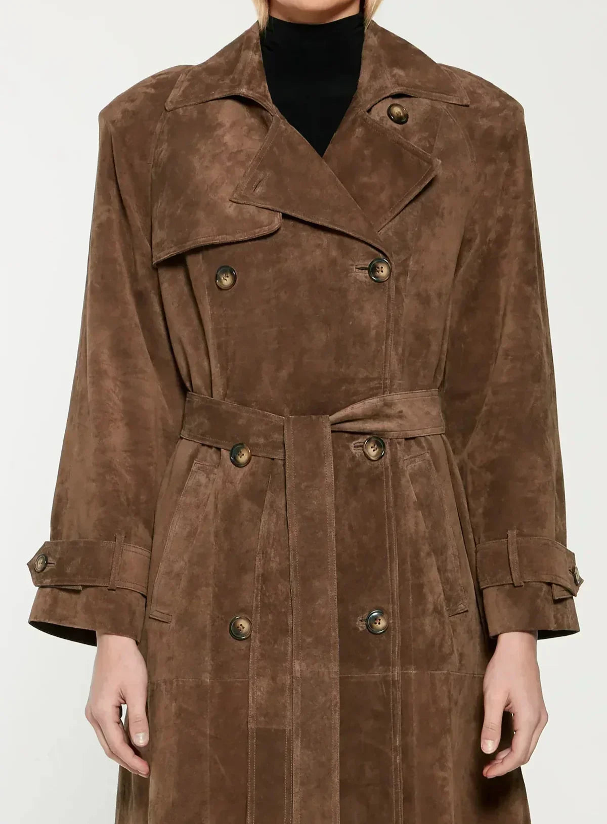 CLAIRE™ | TRENCH-COAT EN DAIM ÉLÉGANT